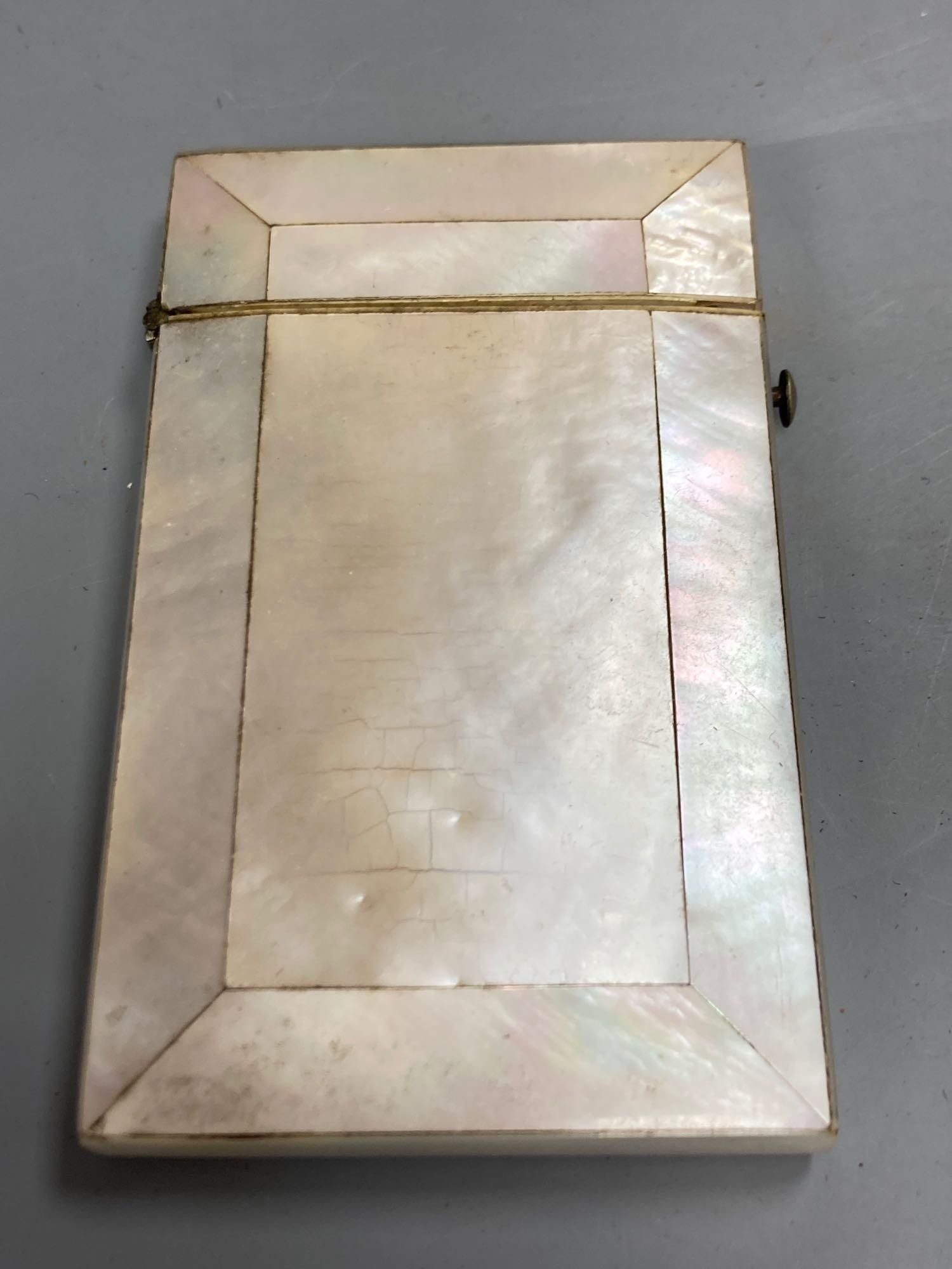 Two mother of pearl card cases